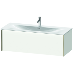 Duravit XViu Waschtisch-Unterschrank XV40360B118 121 x 39,7 x 48 cm, weiß matt, 1 Auszug, champagner matt