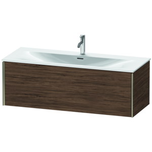Duravit XViu Waschtisch-Unterschrank XV40360B121 121 x 39,7 x 48 cm, nussbaum dunkel, 1 Auszug, champagner matt