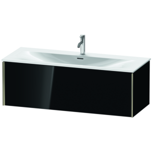 XViu Duravit vasque XV40360B140 121 x 39,7 x 48 cm, noir brillant, 2000 , champagne mat