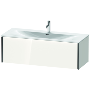 Duravit XViu vanity unit XV40360B222 121 x 39.7 x 48 cm, white high gloss, 2000 pull-out, black matt