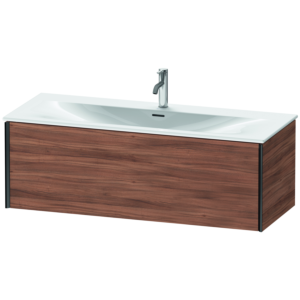 Duravit XViu Waschtisch-Unterschrank XV40360B279 121 x 39,7 x 48 cm, nussbaum natur, 1 Auszug, schwarz matt