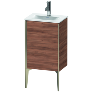 Duravit XViu Waschtisch-Unterschrank XV4068LB179 43x31x59,1cm, 1 Tür, champagner matt, links, nussbaum natur