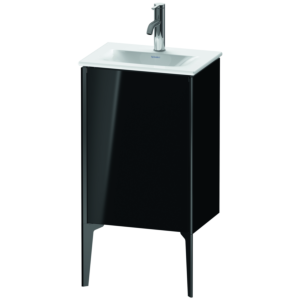 Duravit XViu Waschtisch-Unterschrank XV4068LB240 43x31x59,1cm, 1 Tür, schwarz matt, Tür links, schwarz hochglanz