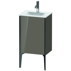 Duravit XViu vanity unit XV4068LB289 43x31x59.1cm, 2000 door, black matt, door left, flannel gray high gloss