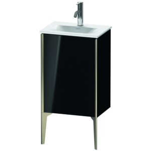 Duravit XViu Waschtisch-Unterschrank XV4068RB140 43x31x59,1cm, 1 Tür, champagner matt, rechts, schwarz hochglanz