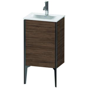 XViu Duravit vasque XV4068RB221 43x31x59,1cm, 2000 , noir mat, porte à droite, noyer foncé