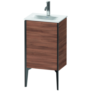 XViu Duravit vasque XV4068RB279 43x31x59,1cm, 2000 , noir mat, porte à droite, noyer naturel