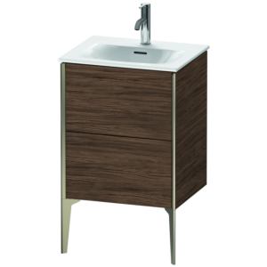 Duravit XViu vanity unit XV40690B121 51x42x59.1cm, 2 pull-outs, matt champagne, dark walnut