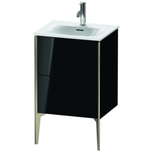 Duravit XViu Waschtisch-Unterschrank XV40690B140 51x42x59,1cm, 2 Auszüge, champagner matt, schwarz hochglanz