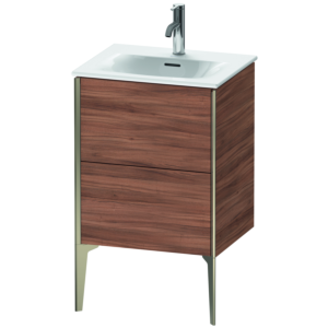 Duravit XViu vanity unit XV40690B179 51x42x59.1cm, 2 pull-outs, matt champagne, natural walnut