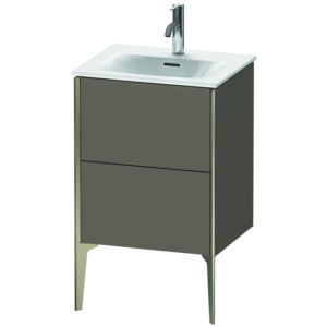 Duravit XViu Waschtisch-Unterschrank XV40690B190 51x42x59,1cm, 2 Auszüge, champagner matt, flannel grey seidenmatt