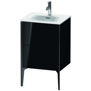 XViu Duravit vasque XV40690B240 51x42x59,1cm, 2 tiroirs, noir mat, noir brillant