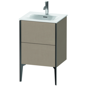 XViu Duravit vasque XV40690B275 51x42x59,1cm, 2 coulissants, noir mat, lin