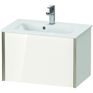 Duravit XViu Waschtisch-Unterschrank XV40780B122 61 x 40 x 39 cm, weiß hochglanz, 1 Auszug, wandhängend, champagner matt