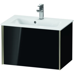 Duravit XViu Waschtisch-Unterschrank XV40780B140 61 x 40 x 39 cm, schwarz hochglanz, 1 Auszug, wandhängend, champagner matt