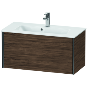 Duravit XViu Compact Waschtisch-Unterschrank XV40790B221 81 x 39 x 40 cm, nussbaum dunkel, 1 Auszug, wandhängend, schwarz matt