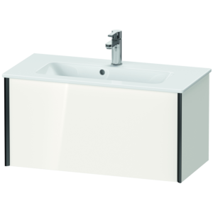 Duravit XViu Waschtisch-Unterschrank XV40790B222 81 x 40 x 39 cm, weiß hochglanz, 1 Auszug, wandhängend, schwarz matt