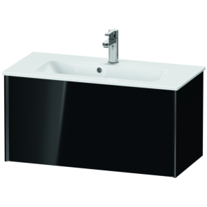 Duravit XViu Waschtisch-Unterschrank XV40790B240 81 x 40 x 39 cm, schwarz hochglanz, 1 Auszug, wandhängend, schwarz matt