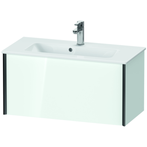 Duravit XViu vanity unit XV40790B285 81 x 40 x 39 cm, white high gloss, 2000 pull-out, wall-hung, black matt
