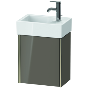 Duravit XViu Waschtisch-Unterschrank XV4230LB189 36,4x39,7x23,4 cm, links, flannel grey hochglanz, 1 Tür, champagner matt
