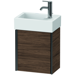 Duravit XViu vanity unit XV4230LB221 36.4 x 23.4 x 39.7 cm, left-hand opening, dark walnut, 1 door, matt black