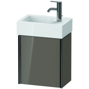 XViu Duravit vasque XV4230LB289 36,4 x 39,7 x 23,4 cm, gauche, gris flanelle brillant, 2000 , noir mat