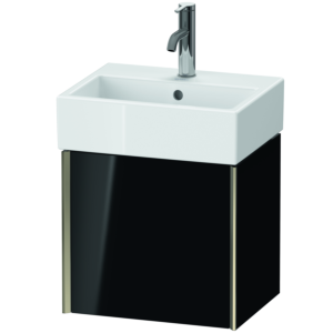 Duravit XViu Waschtisch-Unterschrank XV4231LB140 43,4x33,4x39,7cm, champagner matt, Tür links, schwarz hochglanz