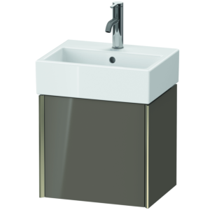 Duravit XViu Waschtisch-Unterschrank XV4231LB189 43,4x33,4x39,7cm, champagner matt, Tür links, flannel grey hochglanz