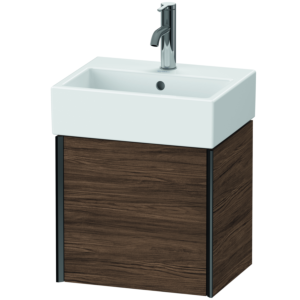 Duravit XViu Waschtisch-Unterschrank XV4231LB221 43,4x33,4x39,7cm, schwarz matt, links, nussbaum dunkel