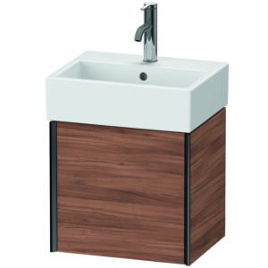 Duravit XViu Waschtisch-Unterschrank XV4231LB279 43,4x33,4x39,7cm, schwarz matt, links, nussbaum natur