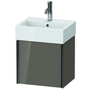 XViu Duravit vasque XV4231LB289 43,4x33,4x39,7cm, noir mat, gauche, gris flanelle brillant