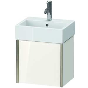 XViu Duravit vasque XV4231RB122 43,4x33,4x39,7cm, champagne mat, porte à droite, blanc brillant