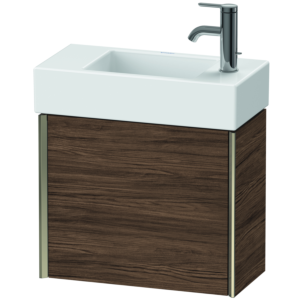 XViu Duravit vasque XV4232LB121 48,4x39,7x23,4 cm, gauche, 2000 foncé, porte match1, champagne mat