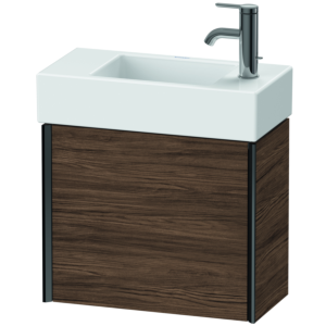 Duravit XViu Waschtisch-Unterschrank XV4232LB221 48,4 x 39,7 x 23,4 cm, links, nussbaum dunkel, 1 Tür, schwarz matt