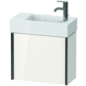 Duravit XViu Waschtisch-Unterschrank XV4232LB285 48,4 x 39,7 x 23,4 cm, links, weiß hochglanz, 1 Tür, schwarz matt