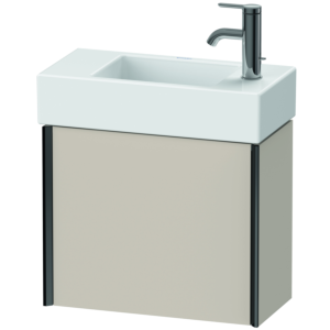 Duravit XViu vanity unit XV4232LB291 48.4 x 39.7 x 23.4 cm, left, matt taupe, 2000 door, matt black