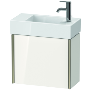 Duravit XViu Waschtisch-Unterschrank XV4232RB122 48,4x39,7x23,4 cm, rechts, weiß hochglanz, 1 Tür, champagner matt