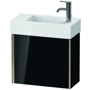 Duravit XViu vanity unit XV4232RB140 48.4x39.7x23.4 cm, right, black high gloss, 2000 door, matt champagne