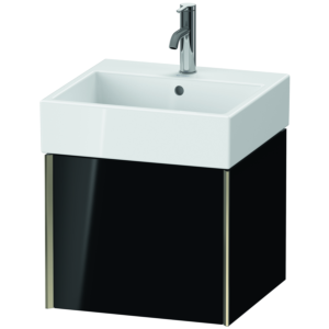 Duravit XViu vanity unit XV42330B140 48.4 x 39.7 x 45.4 cm, black high gloss, 2000 pull-out, matt champagne
