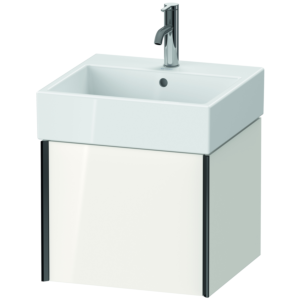Duravit XViu Waschtisch-Unterschrank XV42330B222 48,4 x 39,7 x 45,4 cm, weiß hochglanz, 1 Auszug, schwarz matt