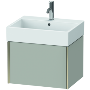 Duravit XViu vanity unit XV42340B107 58.4 x 39.7 x 45.4 cm, concrete gray matt, 2000 pull-out, champagne matt