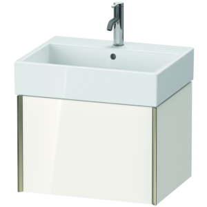 Duravit XViu vanity unit XV42340B185 58.4 x 39.7 x 45.4 cm, white high gloss, 2000 pull-out, matt champagne