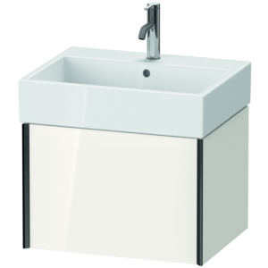 Duravit XViu Waschtisch-Unterschrank XV42340B222 58,4 x 39,7 x 45,4 cm, weiß hochglanz, 1 Auszug, schwarz matt
