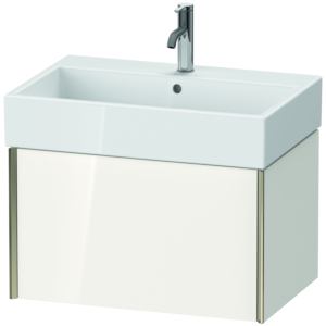 XViu Duravit vasque XV42350B185 68,4 x 39,7 x 45,4 cm, blanc brillant, 2000 , champagne mat