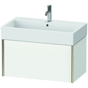 Duravit XViu Waschtisch-Unterschrank XV42360B118 78,4 x 39,7 x 45,4 cm, weiß matt, 1 Auszug, champagner matt