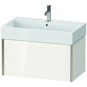 XViu Duravit vasque XV42360B122 78,4 x 39,7 x 45,4 cm, blanc brillant, 2000 , champagne mat