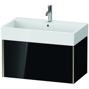 XViu Duravit vasque XV42360B140 78,4 x 39,7 x 45,4 cm, noir brillant, 2000 , champagne mat
