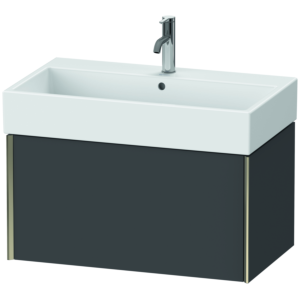 Duravit XViu Waschtisch-Unterschrank XV42360B149 78,4 x 39,7 x 45,4 cm, graphit matt, 1 Auszug, champagner matt