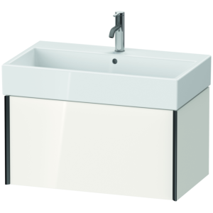Duravit XViu Waschtisch-Unterschrank XV42360B285 78,4 x 39,7 x 45,4 cm, weiß hochglanz, 1 Auszug, schwarz matt