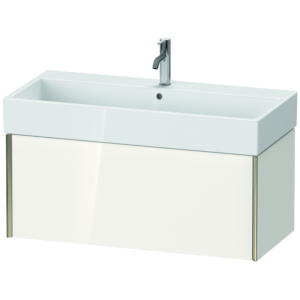 Duravit XViu Waschtisch-Unterschrank XV42370B122 98,4 x 39,7 x 45,4 cm, weiß hochglanz, 1 Auszug, champagner matt